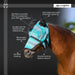 Kensington Equine Horse Fly Mask w/ Ears & Nose Full UV Coverage Infographic