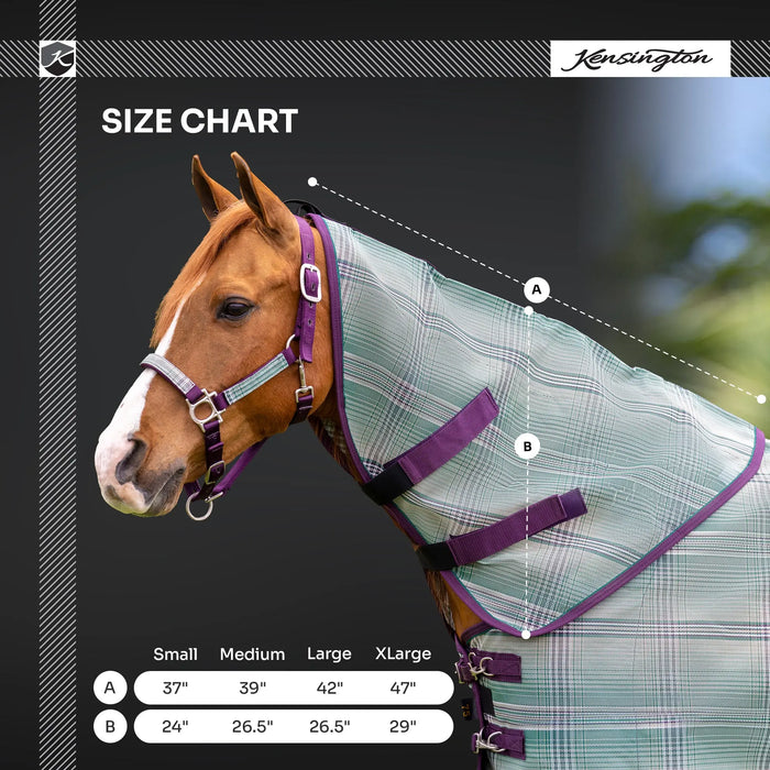 Horse Protective Neck Cover - Pairs with Fly Sheet - 73% UV Blocking Kensington Protective Products