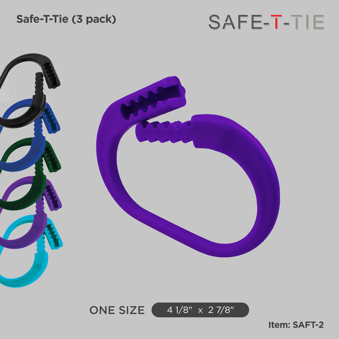 Safe-T-Tie - Reusable Safety Breakaway for Tying (3 pack of 6 individual ties) Kensington Protective Products