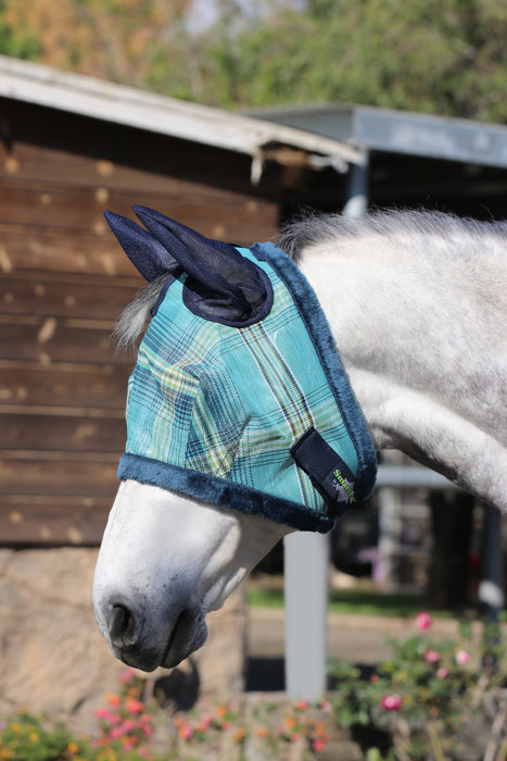 73% UV Fly Mask with Fleece - Soft Mesh Ears & Forelock Opening