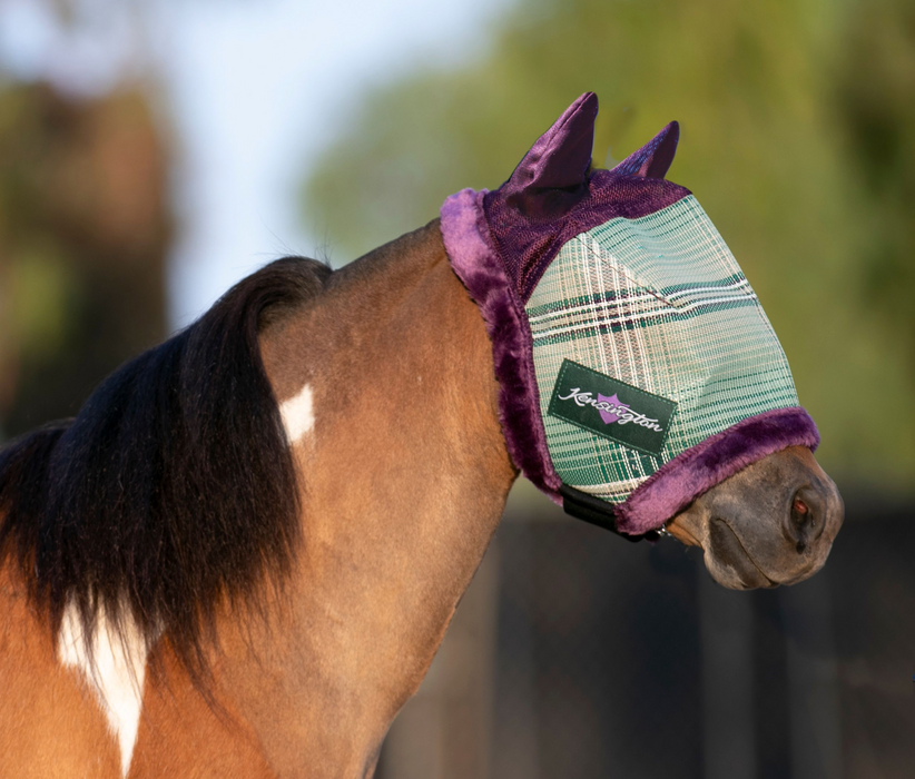 73% UV Pony Fly Mask with Fleece Trim & Soft Mesh Ears