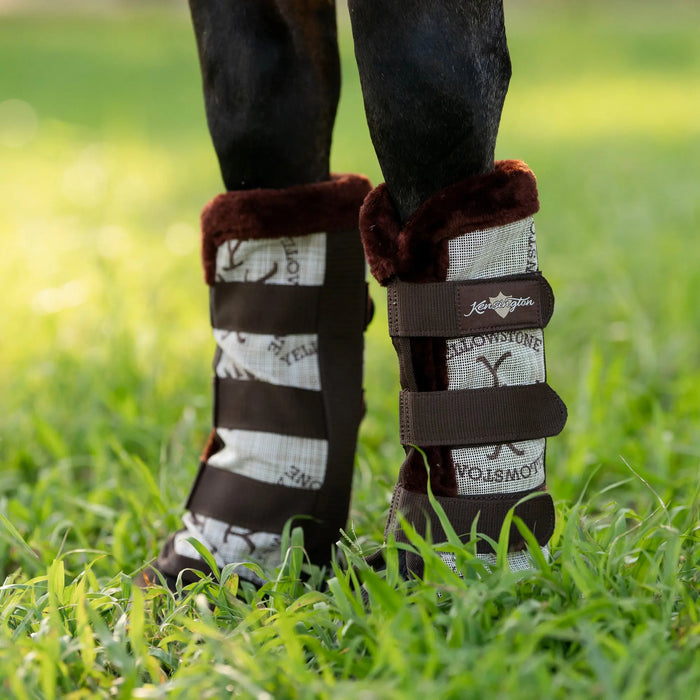 Horse Fly Boots with Fleece Trim - Set of 2 - 73% UV + Fly Protection Kensington Protective Products