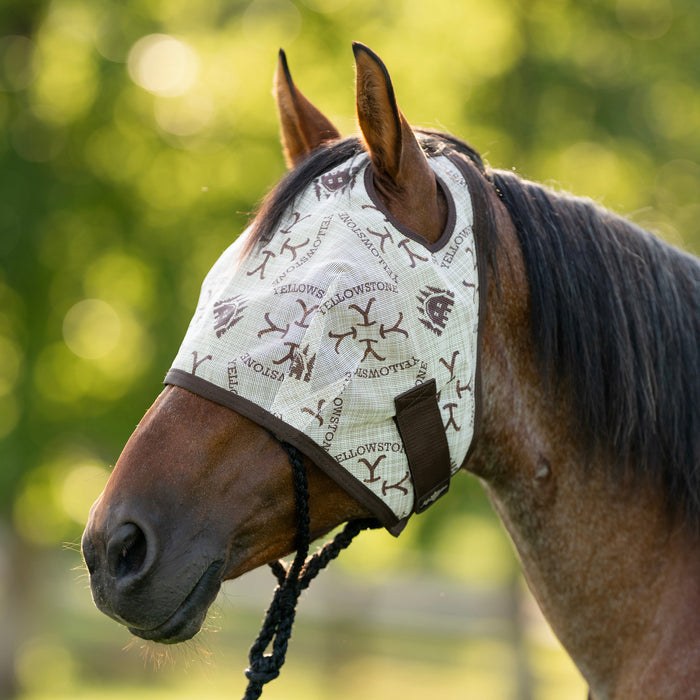 Yellowstone 73% UV Fly Mask with Web Trim - Dual Ear Opening & Forelock Freedom