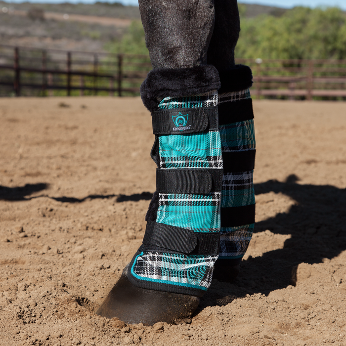 Draft Fly Boots with Fleece Trim - Set of 2 - 73% UV + Fly Protection