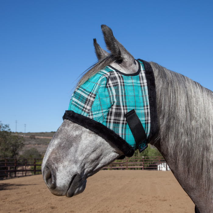 Fly Mask with Fleece Trim & 73% UV Protection - Open Top Design