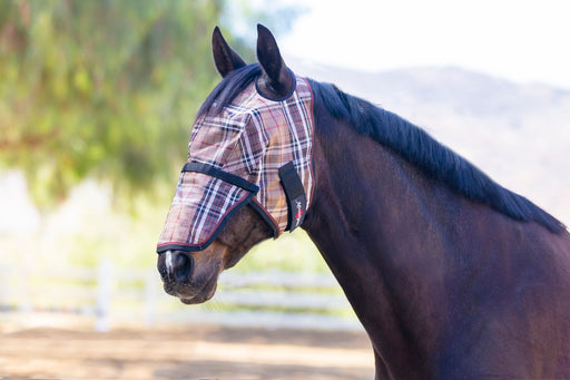 Fly Mask with Removable Nose - Dual Ear Holes - 73% UV Blocking