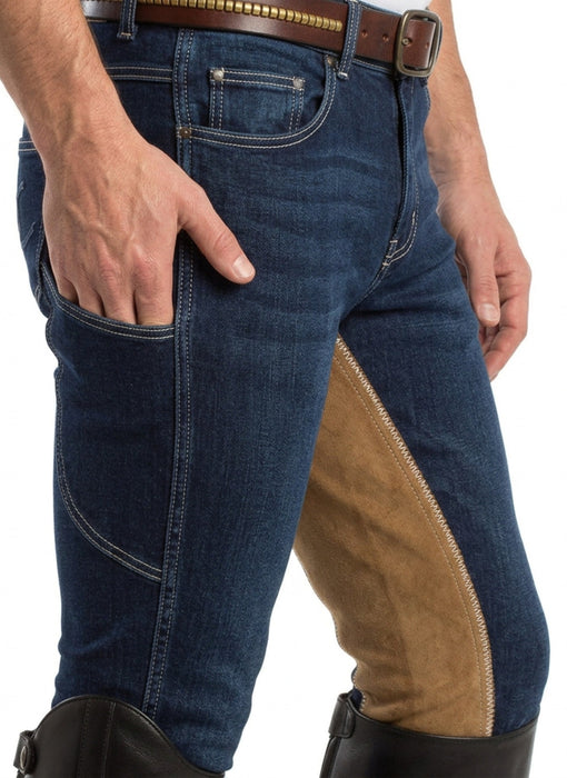 MEN'S NEW Equestrian Jean - Full Seat with Cell Phone Pocket | 4-way stretch - Vintage Wash