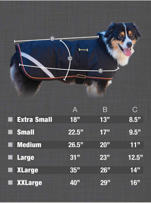 1200Denier "180G" Medium Weight Waterproof & Breathable Dog Coat