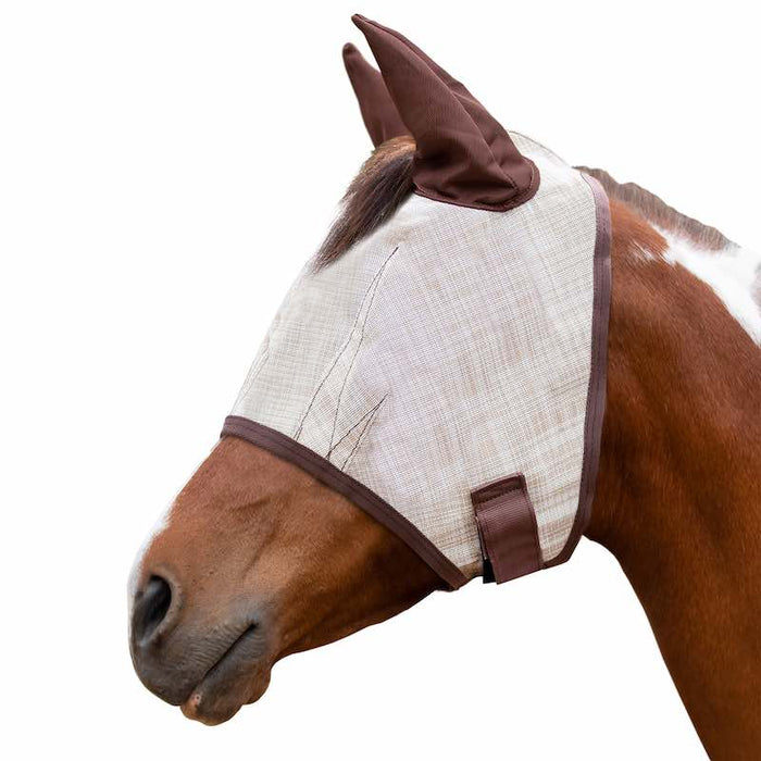 73% UV Fly Mask with Web Trim - Soft Mesh Ears & Forelock Opening 