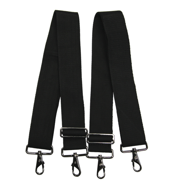 Replacement horse blanket belly straps with dual snap ends.