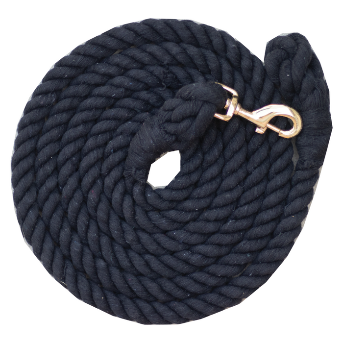 Cotton horse lead rope in black.