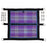 Textilene mesh stall guard. Purple plaid with black trim.