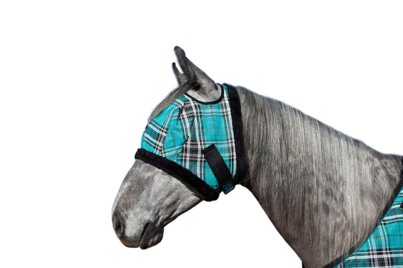 73% UV Fly Mask with Fleece Trim - Open Ear Design with Forelock Freedom