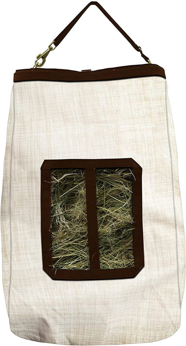 Two flake hay bag in beige.