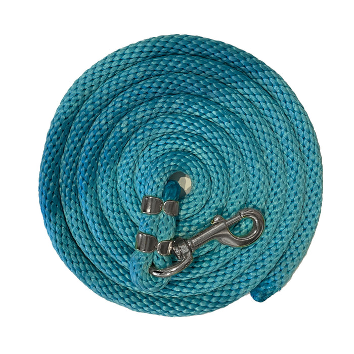 Poly horse lead rope in teal.