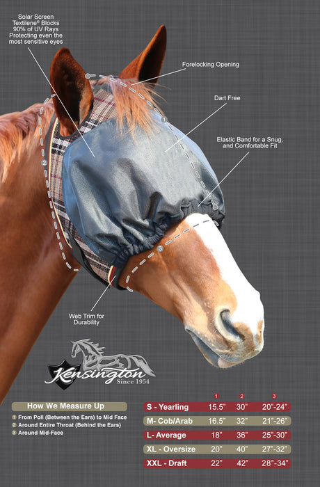 UViator Dartless Fly Mask with 90% UV Protection