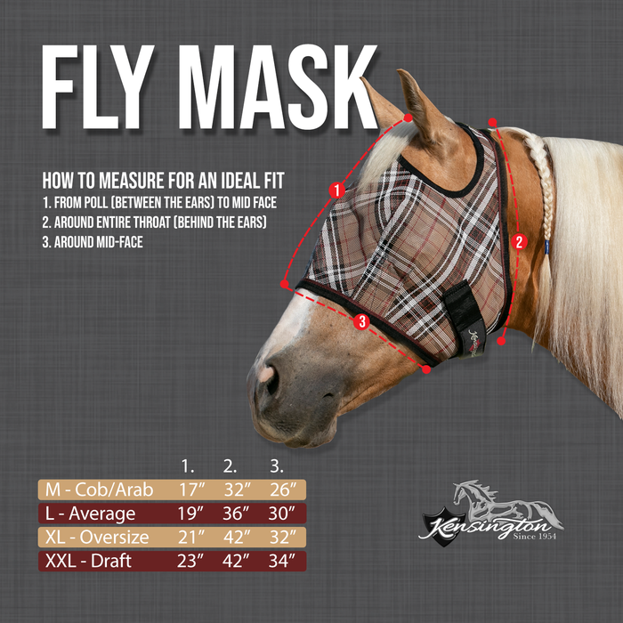 73% UV Draft Fly Mask with Web Trim - Open Ear Design with Forelock Freedom