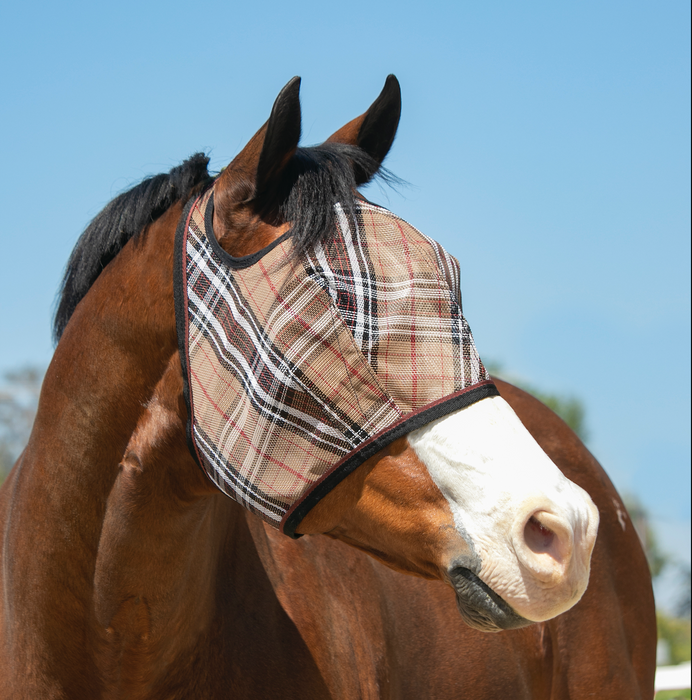 73% UV Fly Mask with Web Trim - Open Ear Design with Forelock Freedom