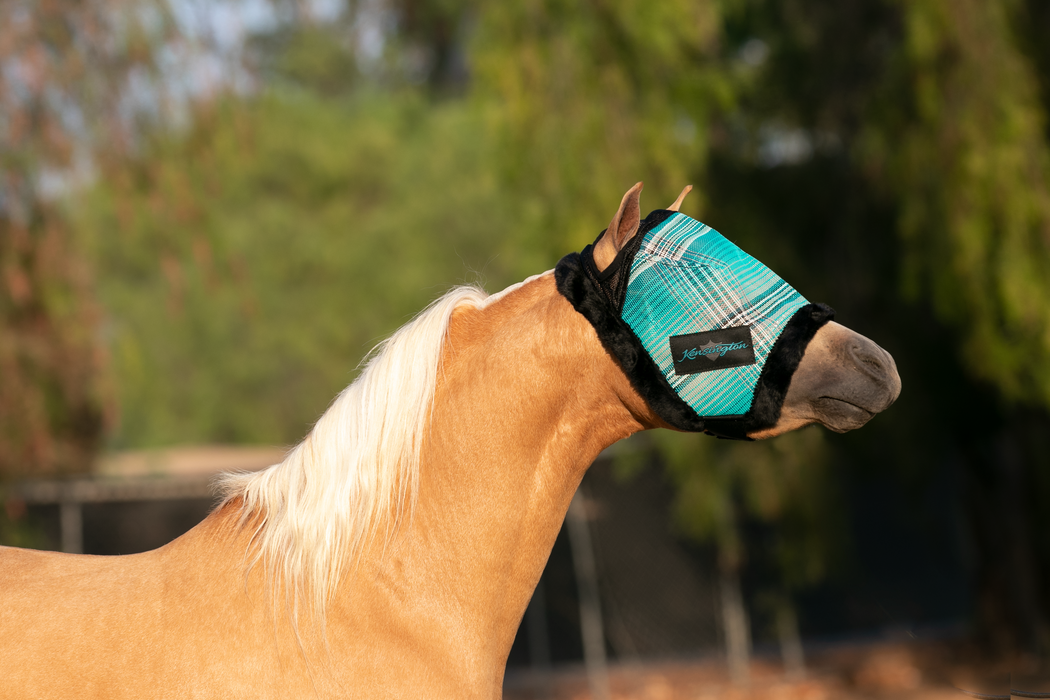 73% UV Pony Fly Mask with Fleece Trim & Dual Ear Openings